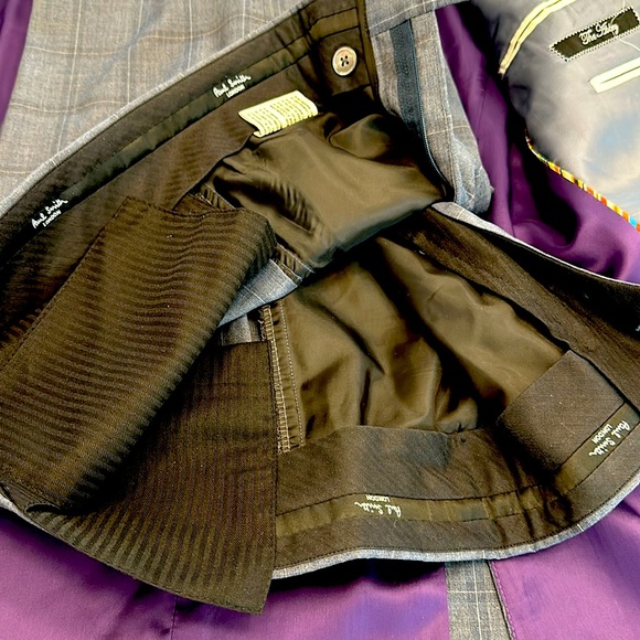 Paul Smith Grey Windowpane Suit Size 38 - Picture 4 of 11